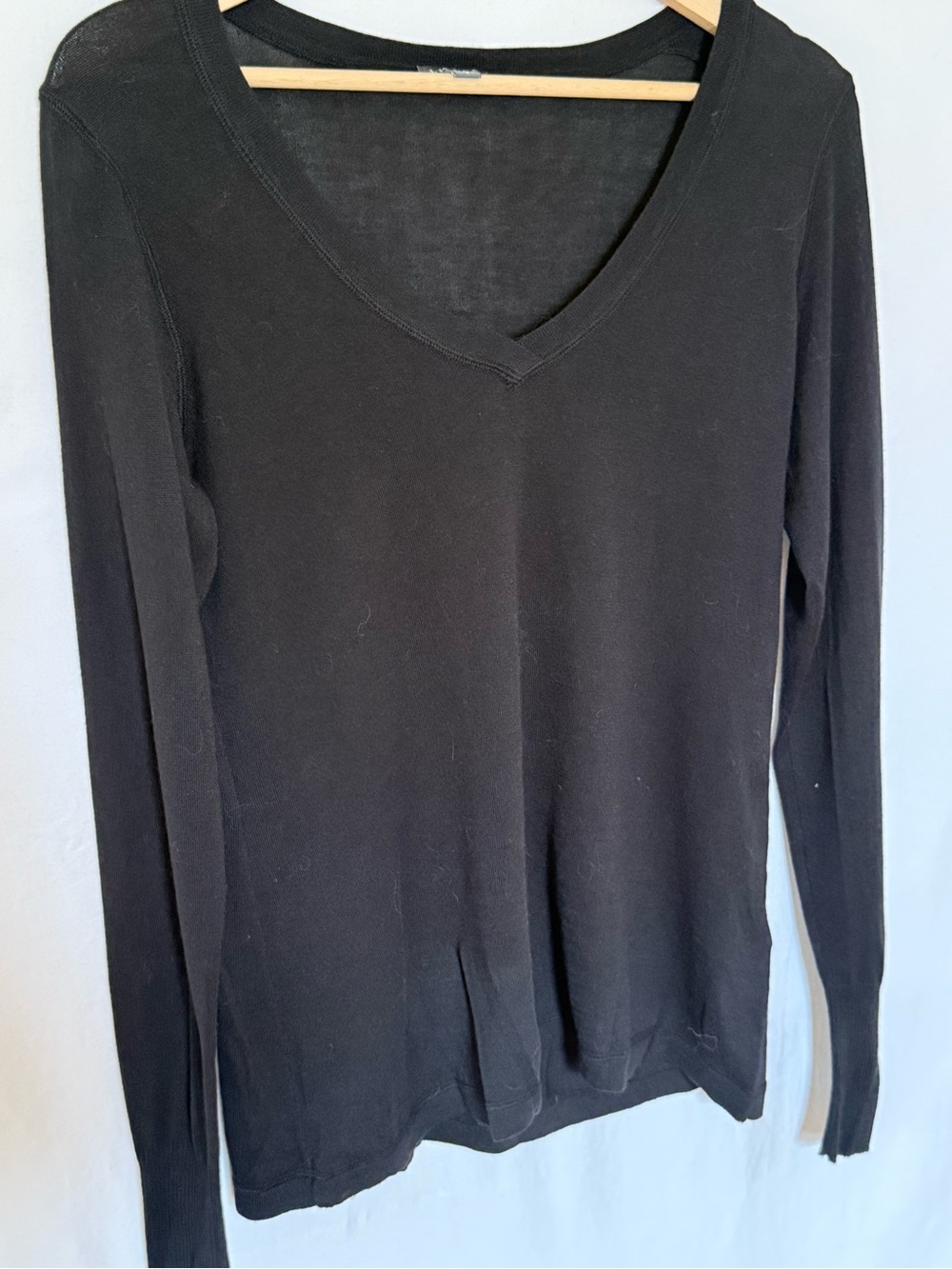 Lilla P Black V-Neck Long Sleeve Sweater